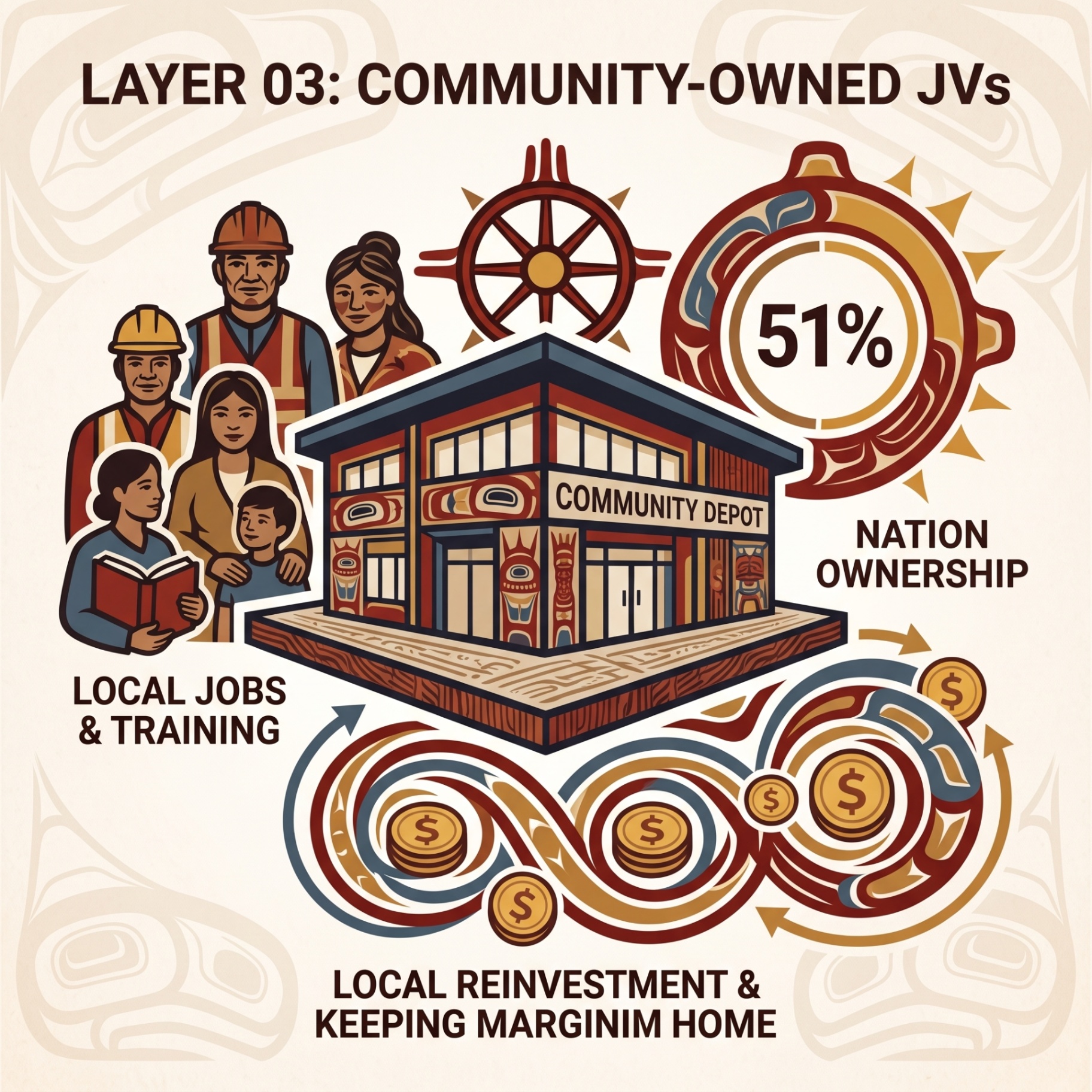 Layer 03: Community-Owned JVs - local ownership and revenue sharing