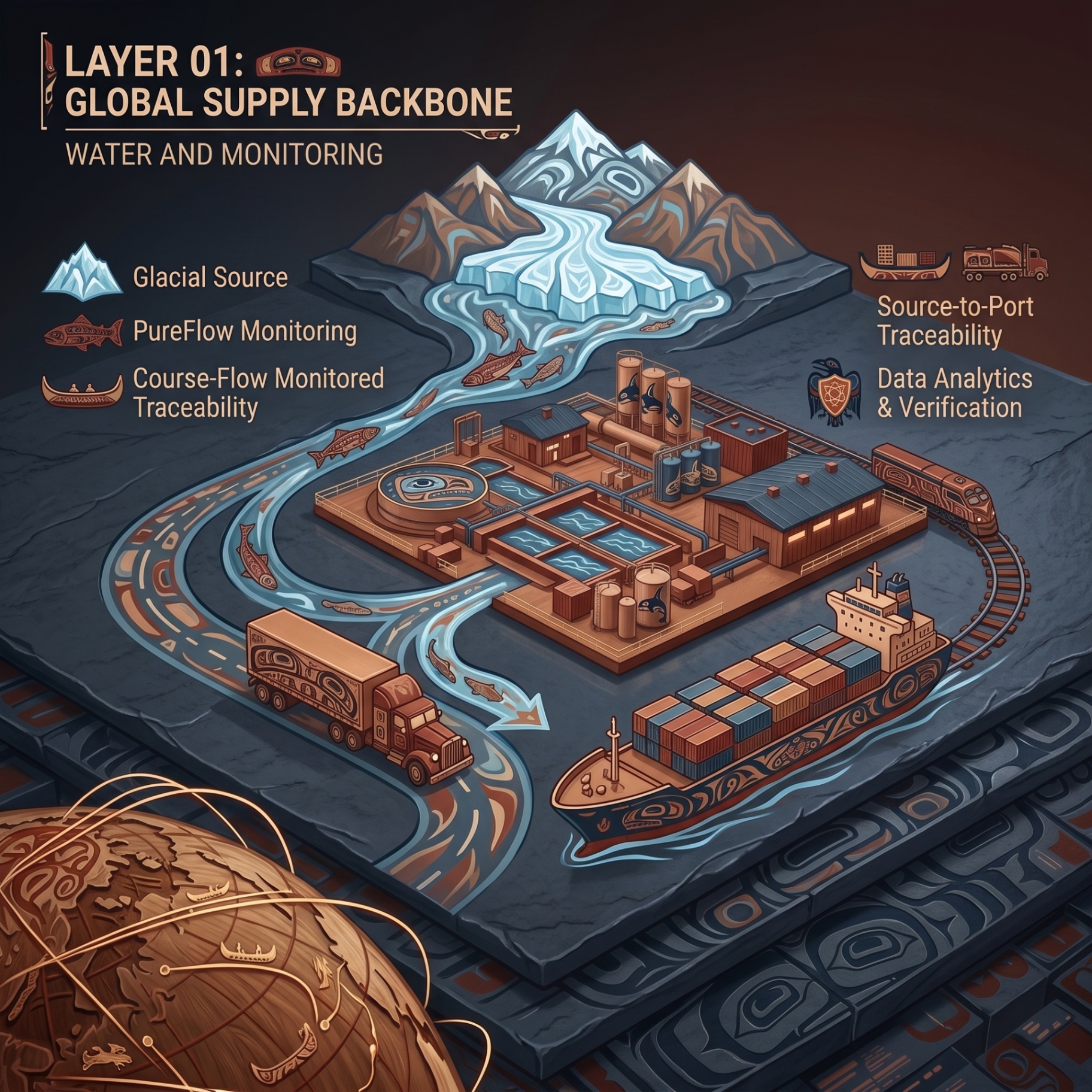 Layer 01: Global Supply Backbone - water and monitoring infrastructure
